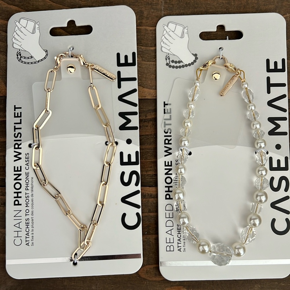 Two Case Mate phone wristlets
